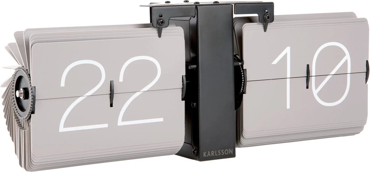 Karlsson Flipklok No Case - Warm Grijs - 36x14x8,5cm - Afbeelding 3