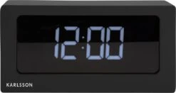 Karlsson Table Clock Boxed LED Black