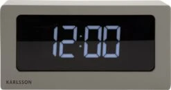 Karlsson Table Clock Boxed LED Warm Grey