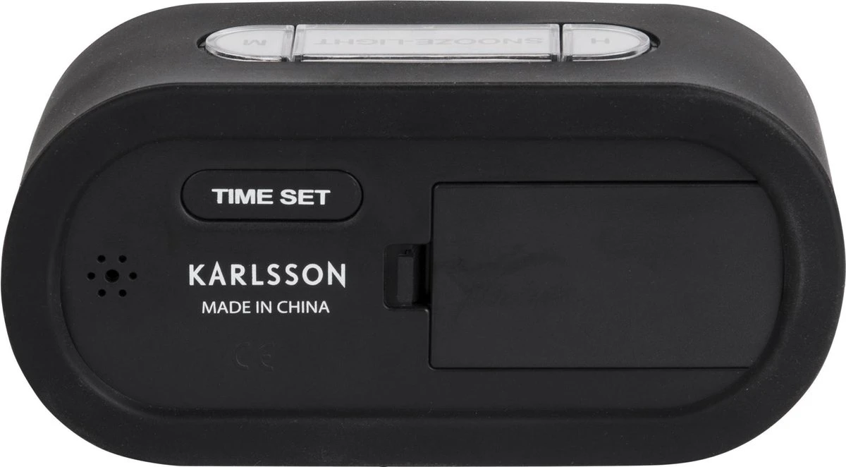 Karlsson Wekker Gummy - Rubberized Zwart - 14x7x5cm - Afbeelding 3