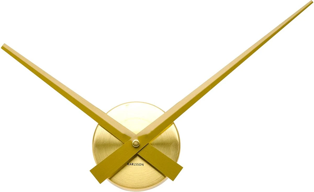 Karlsson - Little Big Time Mini - Wandklok - Aluminium - Diameter 44cm - Goudkleurig - Afbeelding 2