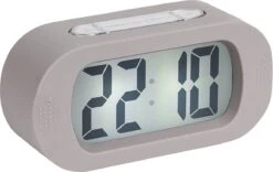 Karlsson Wekker Gummy - Rubberized Warm Grijs - 14x7x5cm