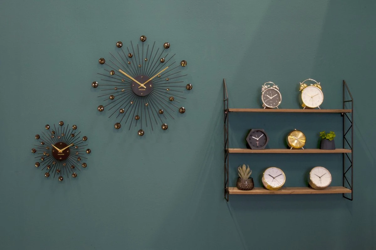 Karlsson Wandklok Sunburst - Kristal - Zwart - Medium - Ø30cm - Afbeelding 3