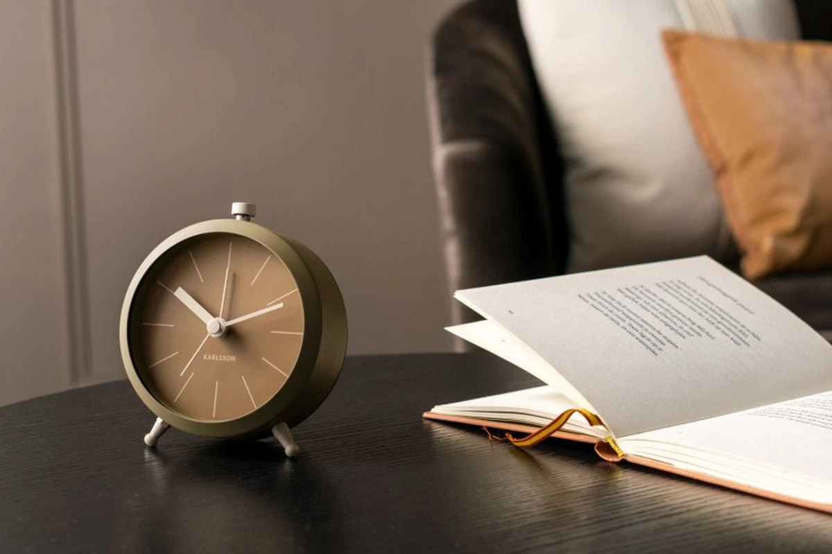 Karlsson - Wekker - Alarm Klok Button - Mosgroen - Afbeelding 2