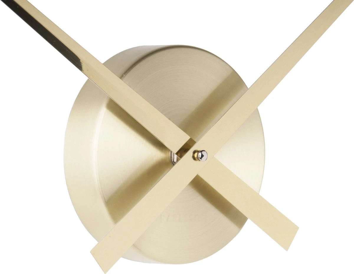 Karlsson - Little Big Time Mini - Wandklok - Aluminium - Diameter 44cm - Goudkleurig - Afbeelding 6