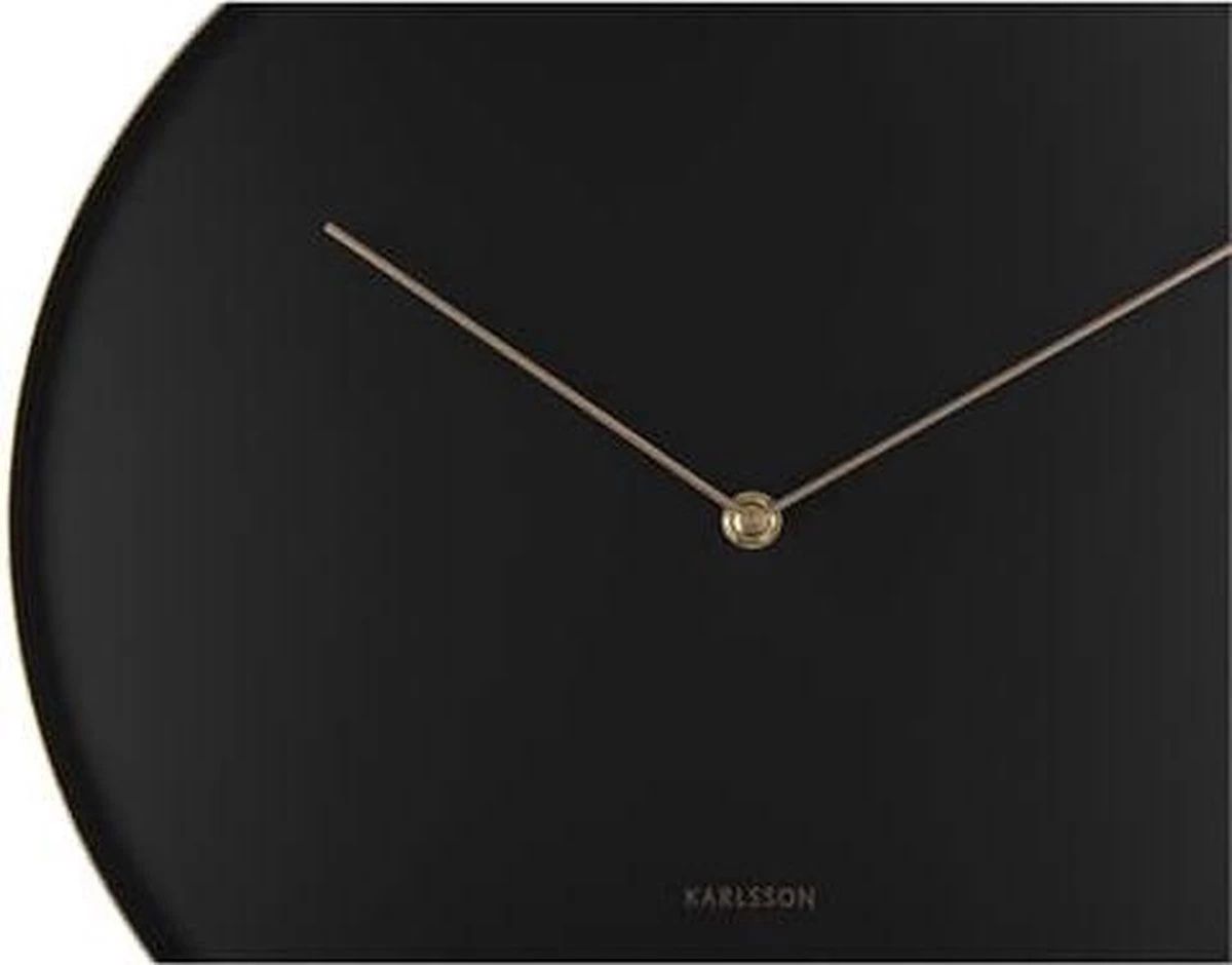 Karlsson Wandklok Hook - Metaal Zwart - Ø34cm - Afbeelding 2