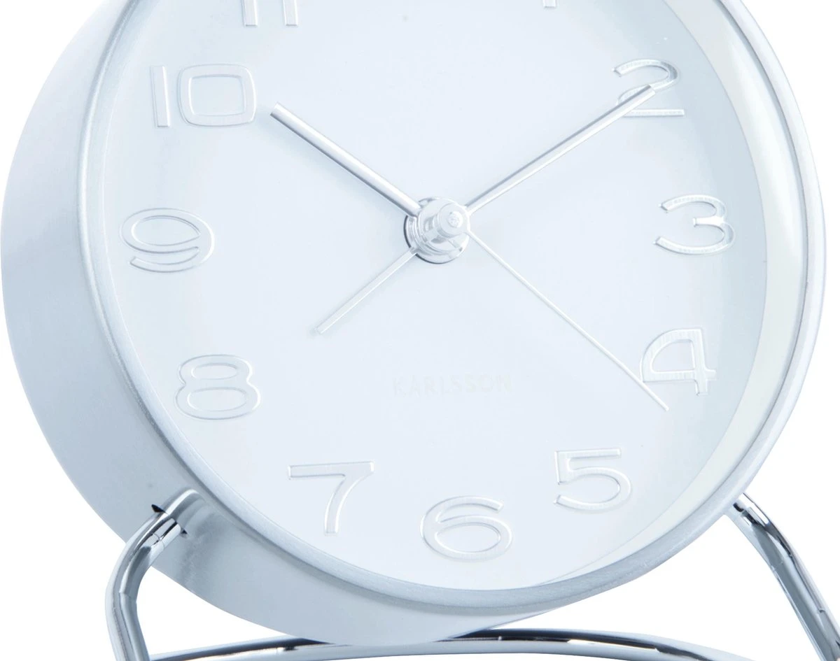 Karlsson Wekker Classical Numbers - Wit - Ø9,5x11cm - Afbeelding 3