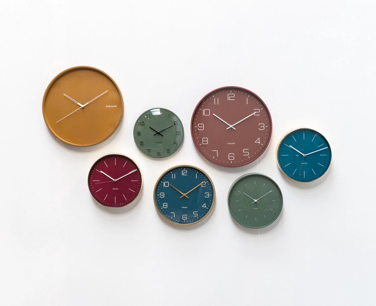 Karlsson Wandklok Lofty - IJzer Mat Warm Rood, - Ø40cm - Afbeelding 6
