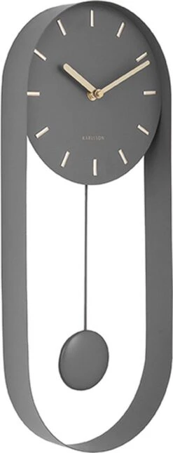 Karlsson Wandklok Pendulum Charm - Staal - Metaal - 4,8x50x20cm