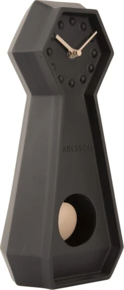 Karlsson Table Clock Genuine Pendulum Ceramic Black