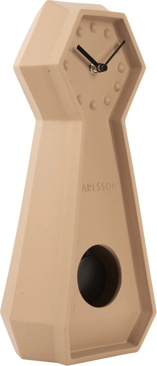 Karlsson Table Clock Genuine Pendulum Ceramic Mid Brown