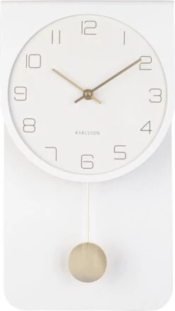 Karlsson Wandklok Casa Pendulum - Wit - 22x6x39cm