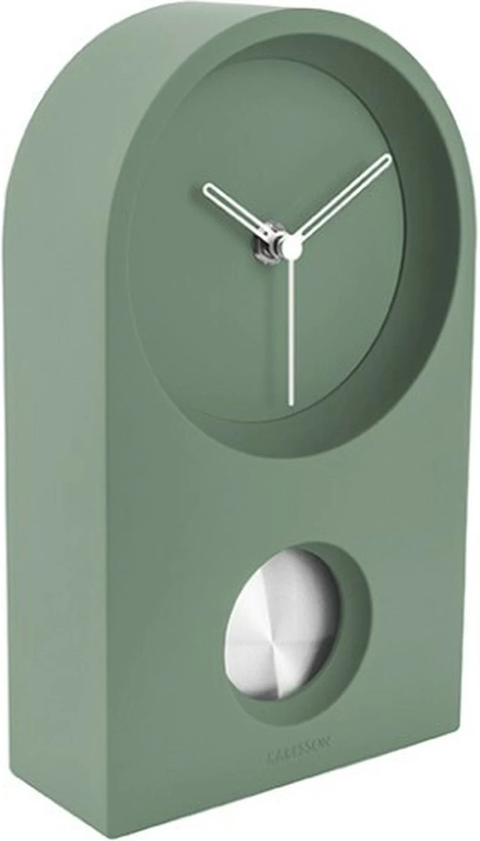 Karlsson Wand-/Tafelklok Taut - Rubberized Zwart - 25x15x6cm - Afbeelding 6