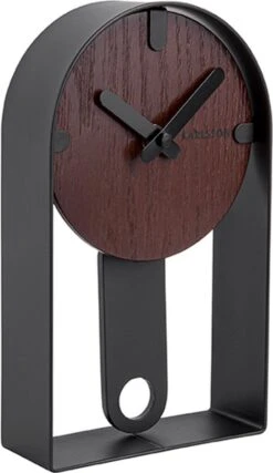 Karlsson Tafelklok Dashed - Walnoothout Fineer Zwart - 22x13x5cm