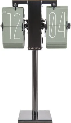Karlsson Flipklok No Case Mini - Grijs/Groen - 20,6x7,5cm