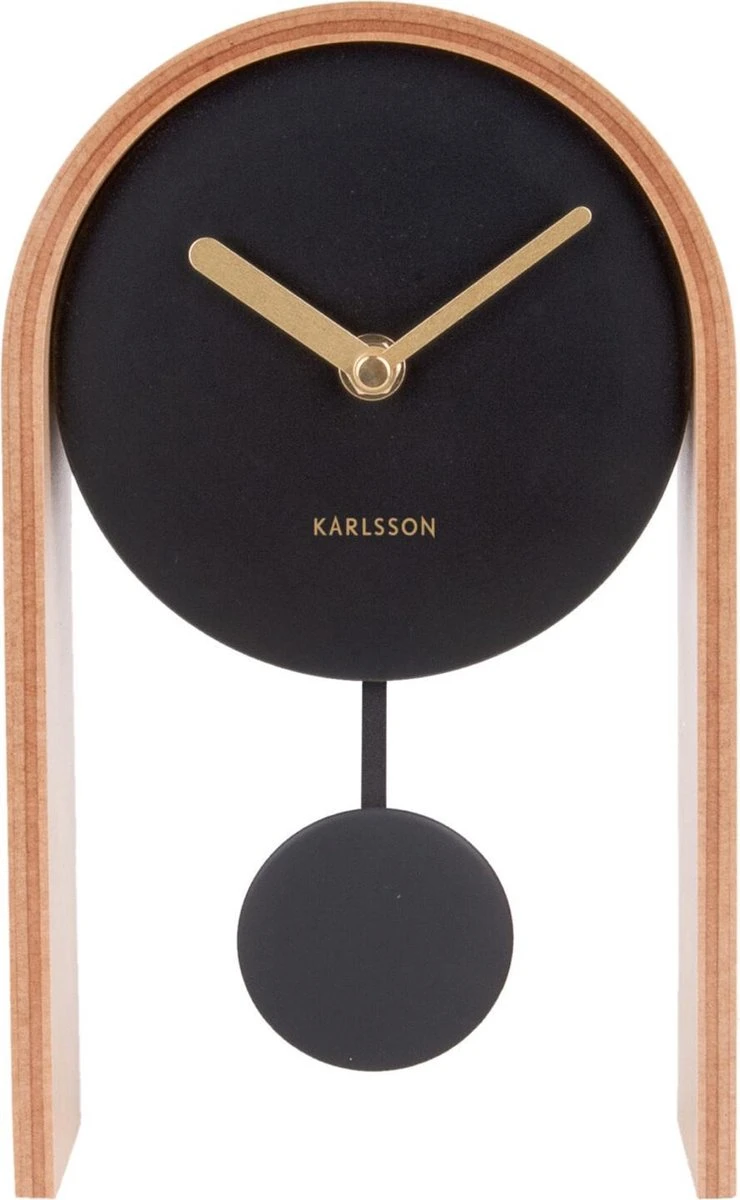 Karlsson - Smart - Tafelklok - Berkenhout - 8x25x15cm - Lichtbruin - Afbeelding 2