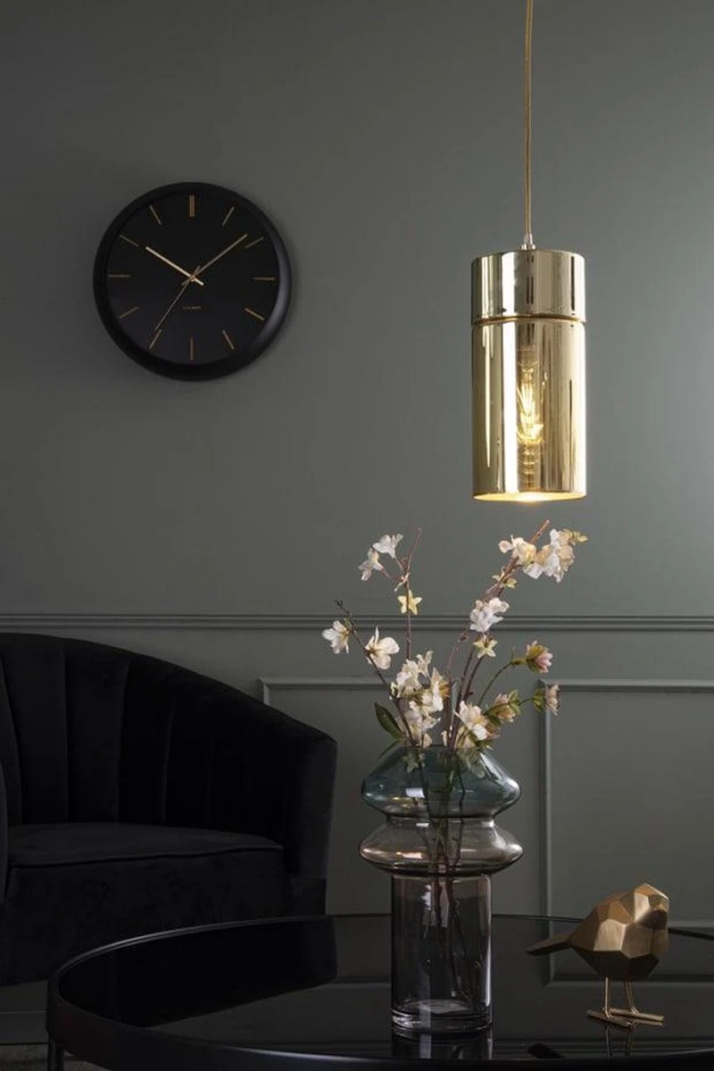 Karlsson Wandklok Globe - Zwart - Ø40cm - Afbeelding 3