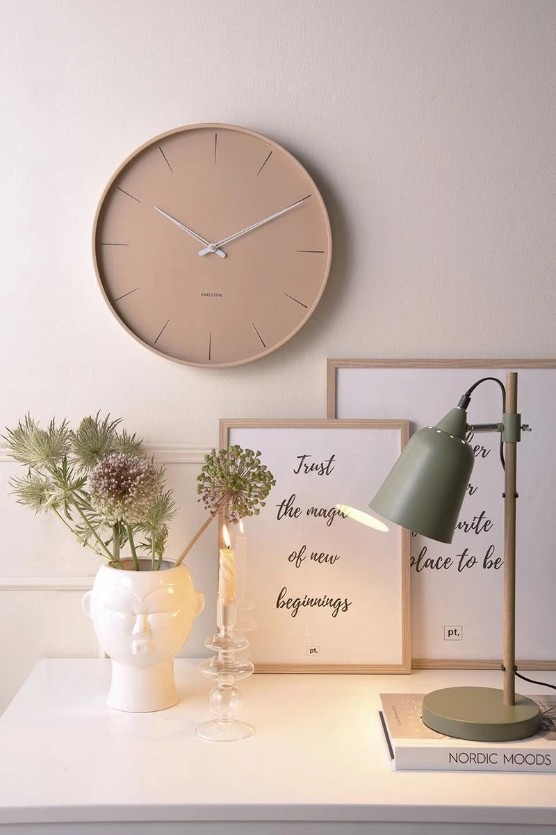 Karlsson Wandklok Lure - Zandbruin - Ø40cm - Afbeelding 4