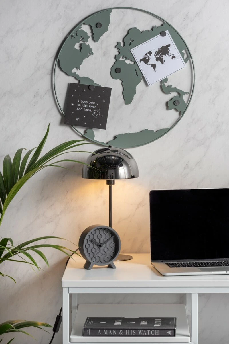 Karlsson Alarmklok Honeycomb - Beton - Donkergrijs - Afbeelding 3