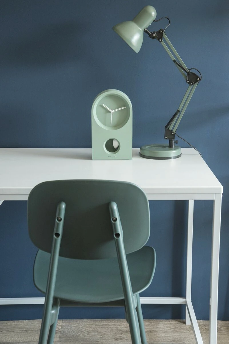 Karlsson Wand-/Tafelklok Taut - Rubberized Zwart - 25x15x6cm - Afbeelding 2