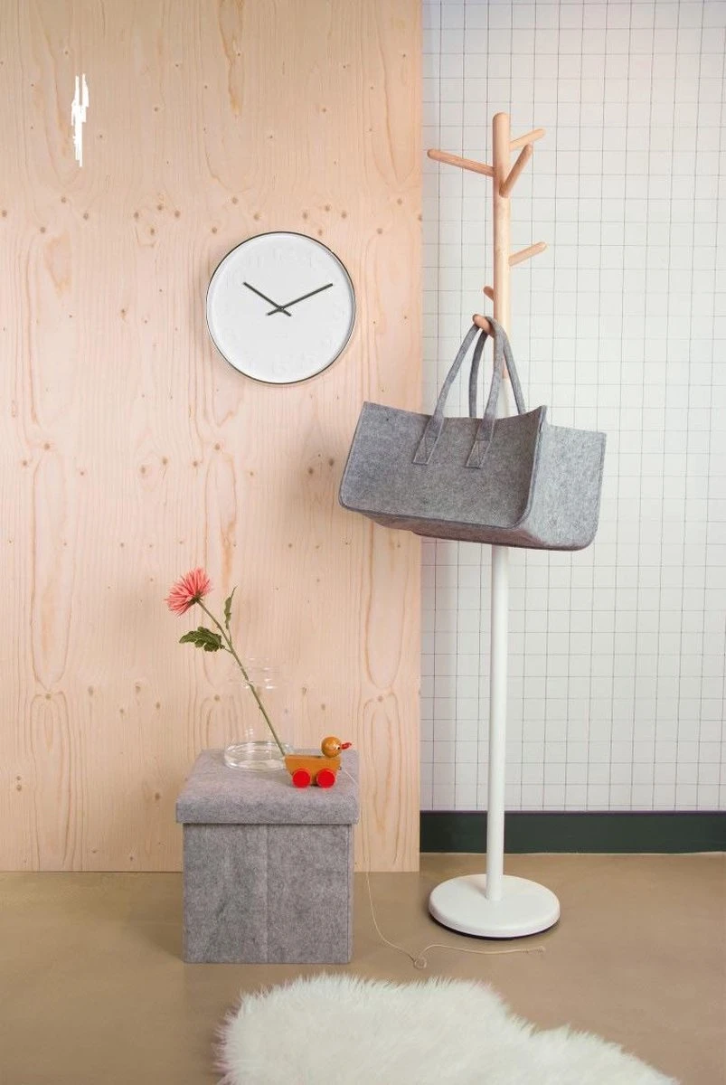 Karlsson - Mr. White - Wandklok - Metaal - Diameter 37,5 Cm - Zilverkleurig - Afbeelding 3