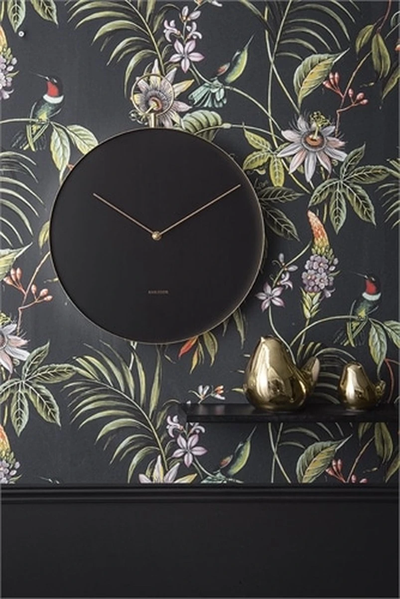 Karlsson Wandklok Hook - Metaal Zwart - Ø34cm - Afbeelding 4