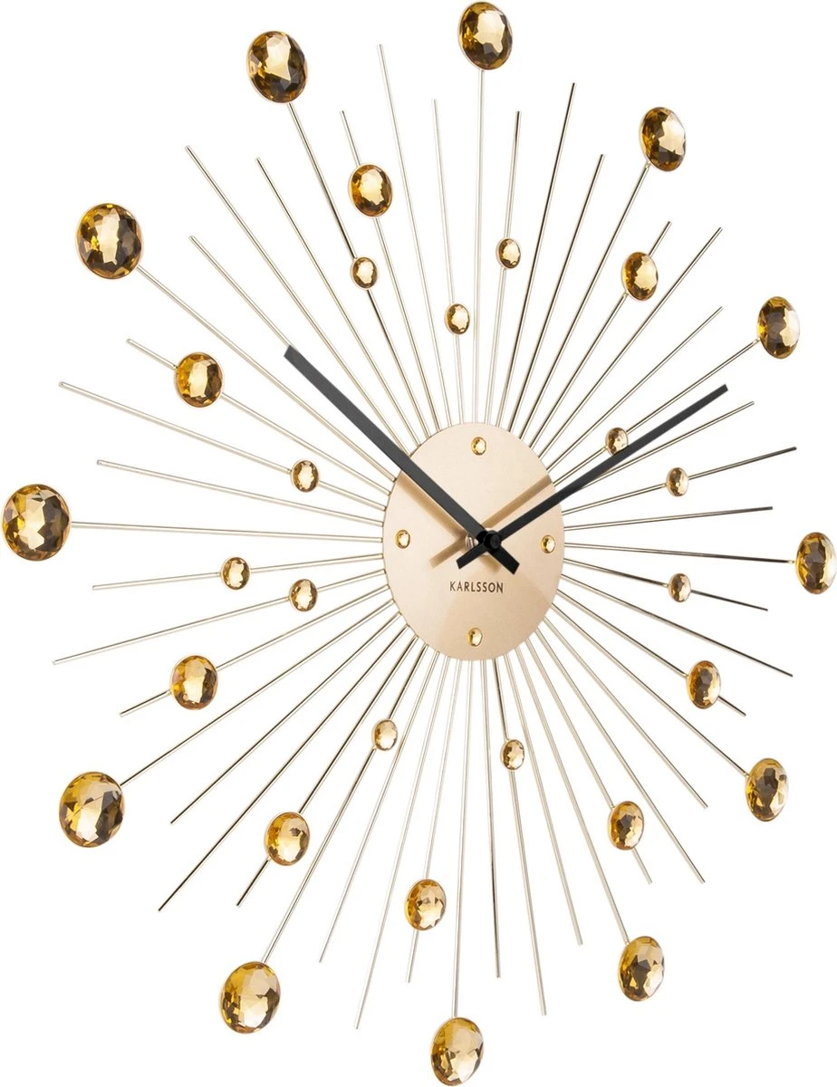 Karlsson Wandklok Sunburst - Kristal - Goud - Large - Ø50cm - Afbeelding 3