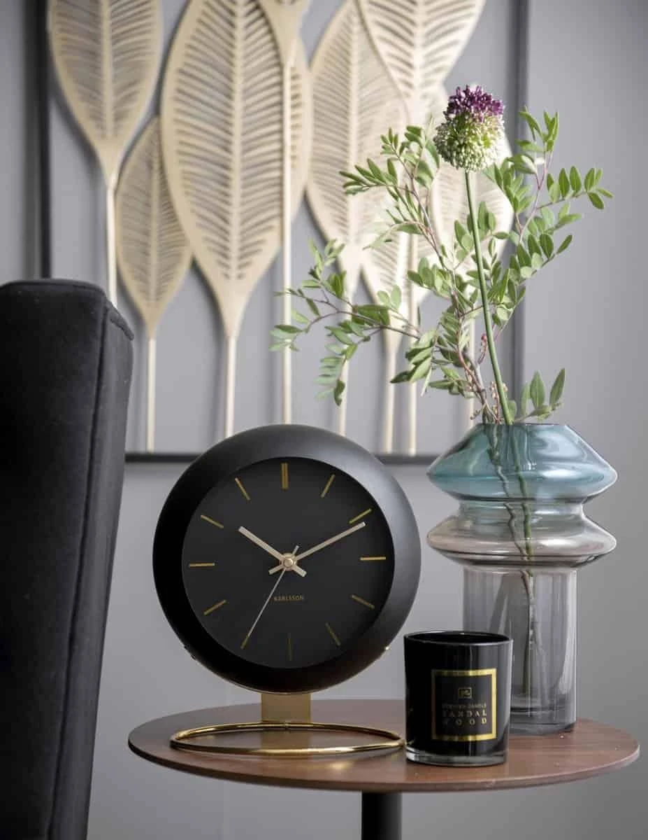 Karlsson Globe Wekker - Zwart - Afbeelding 5