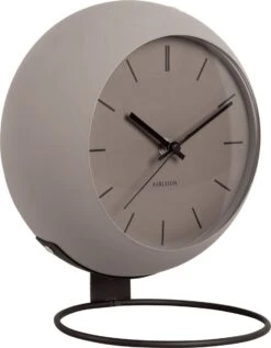 Karlsson Table Clock Nirvana Globe Dark Warm Grey