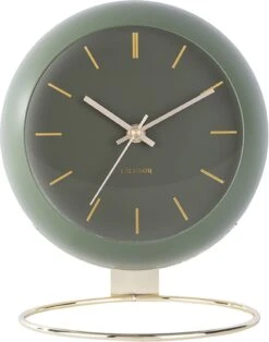 Karlsson Tafelklok Globe - Mosgroen - 21x24,5x14cm