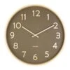 Karlsson Pure Wood Grain Klok - Mosgroen