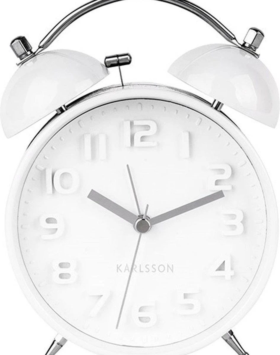 Karlsson - Mr. White - Alarmklok - Staal - Witte Kast - Afbeelding 3