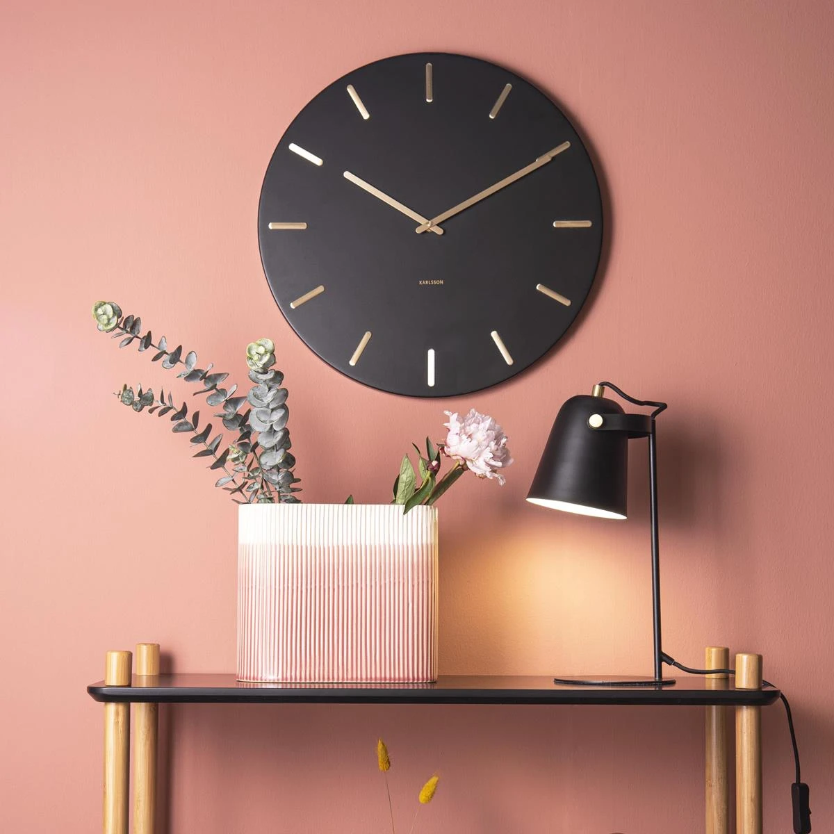 Karlsson Charm Wandklok Ø 45 Cm - Zwart - Afbeelding 3