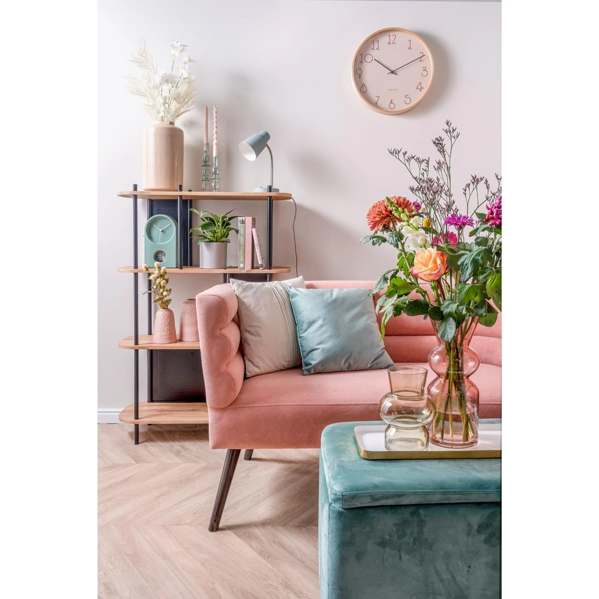 Karlsson - Wandklok - Sencillo - Zandbruin - Afbeelding 4