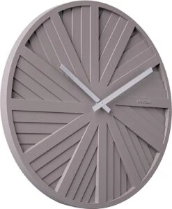Karlsson Wandklok Slides - Warm Grijs - Ø40cm