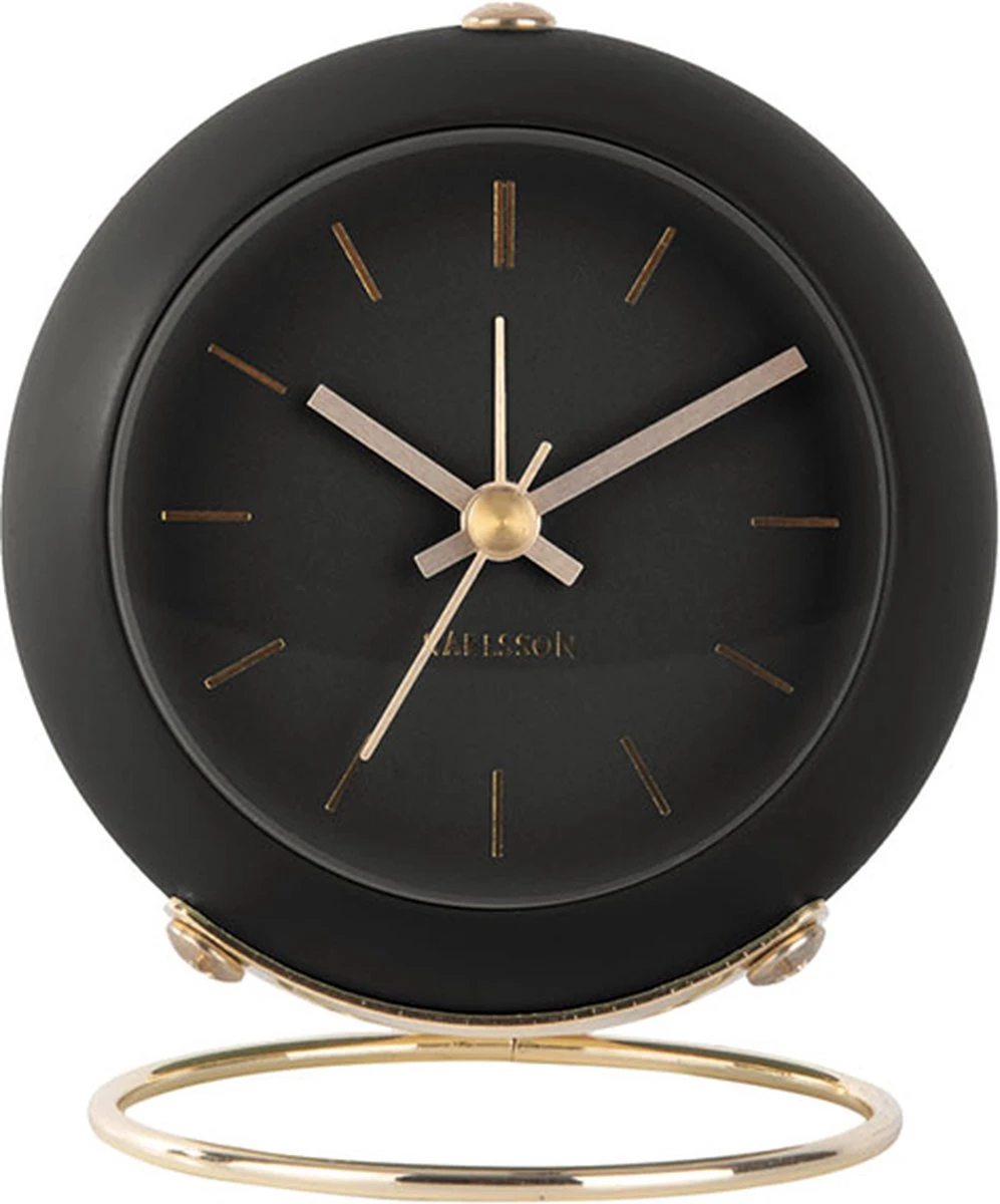 Karlsson Globe Wekker - Zwart - Afbeelding 10