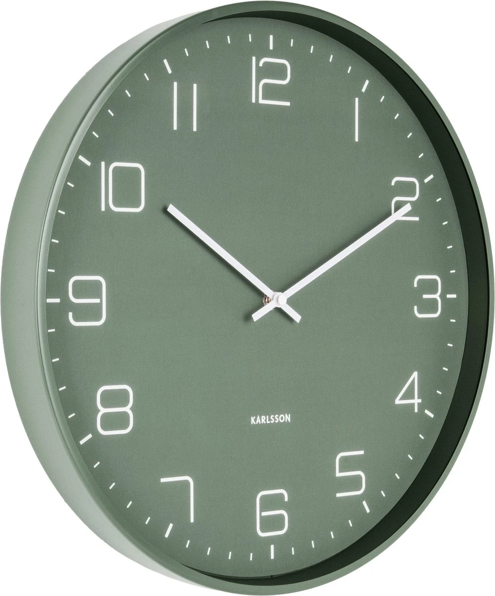 Karlsson Wandklok Lofty - Metaal Mat Groen - Ø40cm - Afbeelding 3