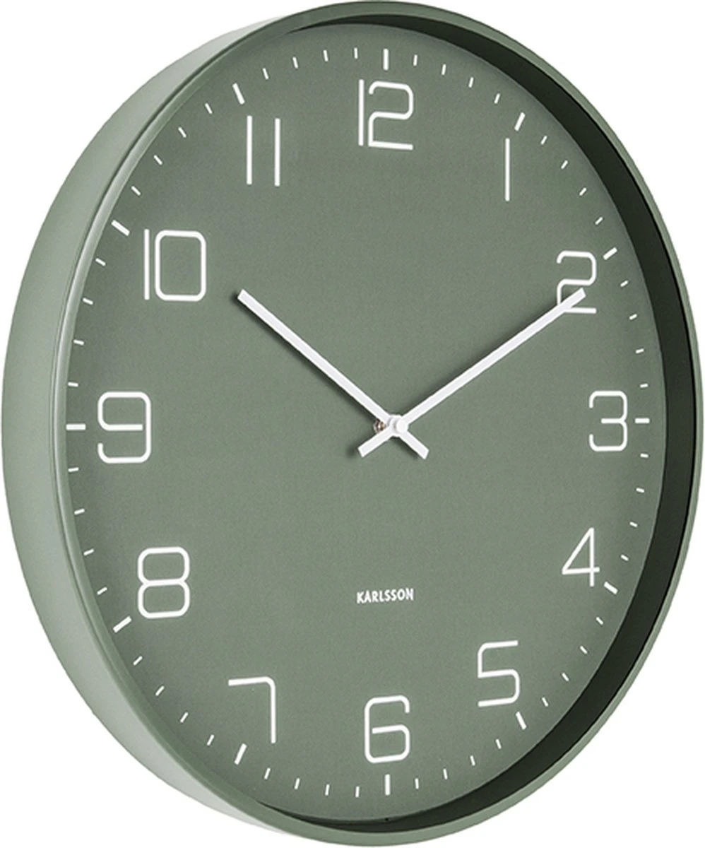 Karlsson Wandklok Lofty - Metaal Mat Groen - Ø40cm - Afbeelding 6