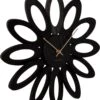 Karlsson Wall Clock Fiore Wood Veneer Black